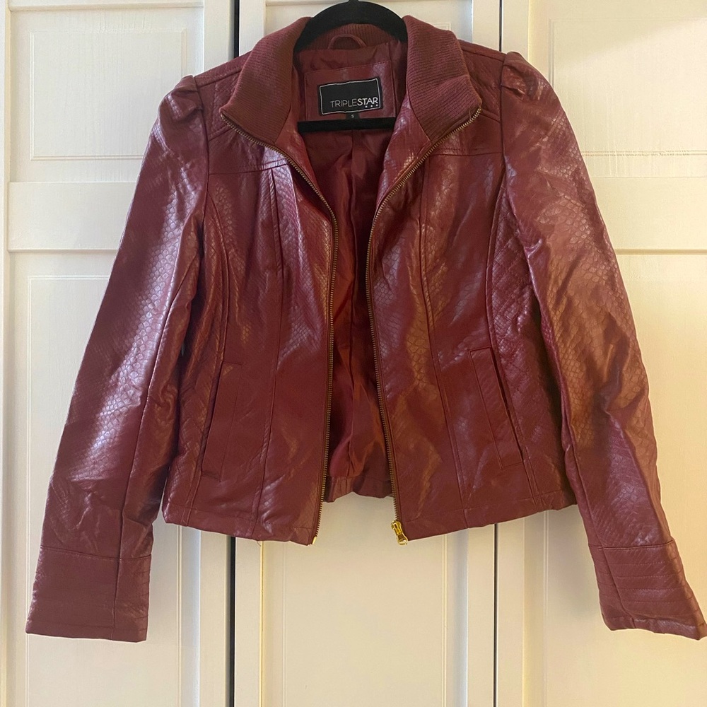 Faux leather jacket